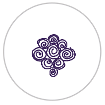 Swirl Print in Purple & White
