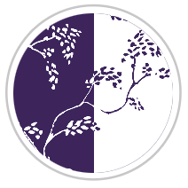 Vine Print in Purple & White