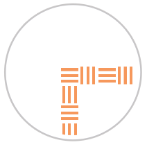 Narrow Weave Frieze Print in Orange & White