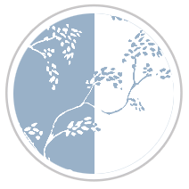 Vine Print in Sky Blue & White