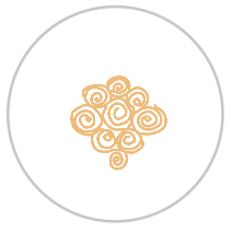 Swirl Print in Pale Orange & White