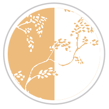 Vine Print in Pale Orange & White