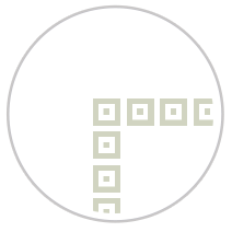 Repeating Squares Frieze Print in Pale Green & White