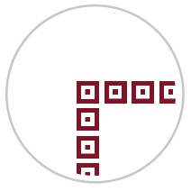 Repeating Squares Frieze Print in Burgundy & White