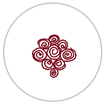 Swirl Print in Burgundy & White