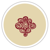 Swirl Print in Burgundy & Tan