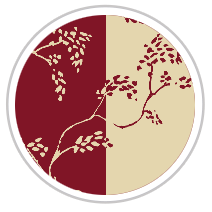 Vine Print in Burgundy & Tan