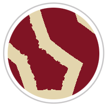 Labyrinth Reverse-Pallette Print in Burgundy & Tan