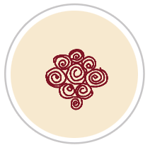 Swirl Print in Burgundy & Beige