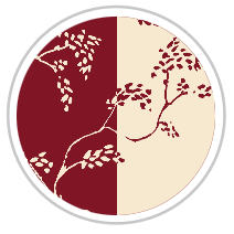 Vine Print in Burgundy & Beige