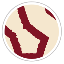 Labyrinth Print  in Burgundy & Beige