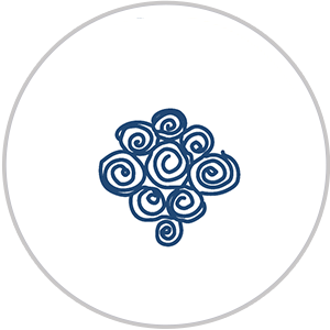 Swirl Print in Royal Blue & White