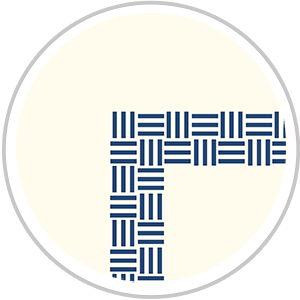 Wide Weave Frieze Print in Royal Blue & Pale Cream