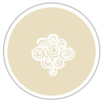 Swirl Reverse-Pallette Print in Tan & White