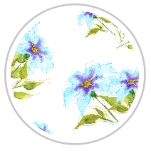 Aqua Bloom — Large Floral Print