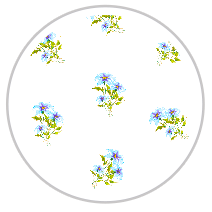 Aqua Bloom — Medium Floral Pattern
