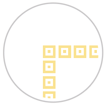 Repeating Squares Frieze Print in Yellow & White