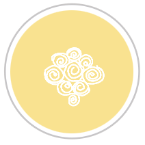 Swirl Reverse-Pallette Print in Yellow & White