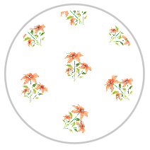 Peach Bloom — Medium Floral Pattern