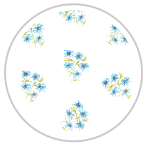 Cerulean Bloom — Medium Floral Pattern