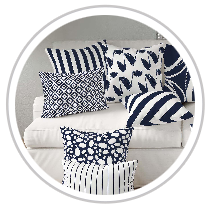 Navy Blue & White