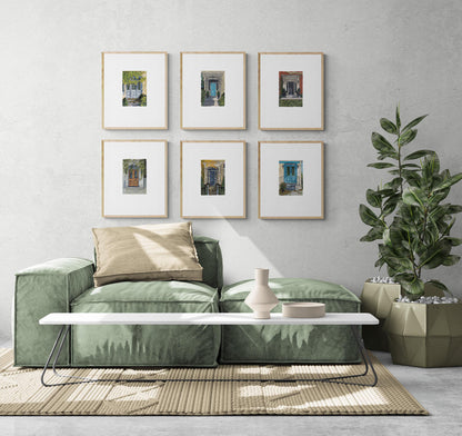 The Montmartre #2422 Framed Fine Art Print - Grand Entrances Series, Vertical Layout with Faux Deckled Edge