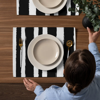 Placemat Set with Hand-painted Brush Stroke Print, CABS-1011