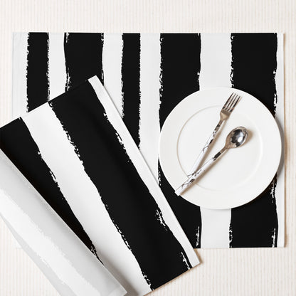 Placemat Set with Hand-painted Brush Stroke Print, CABS-1011