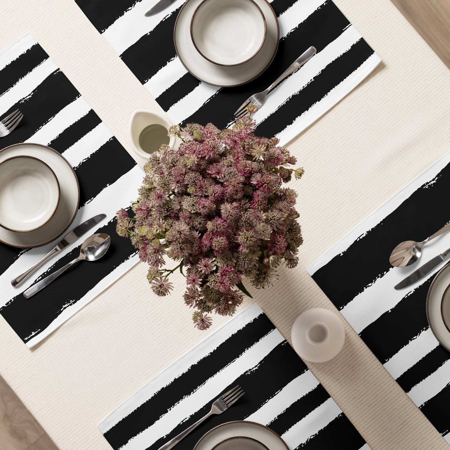 Placemat Set with Hand-painted Brush Stroke Print, CABS-1011