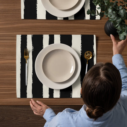 Placemat Set with Hand-painted Brush Stroke Print, CABS-1013