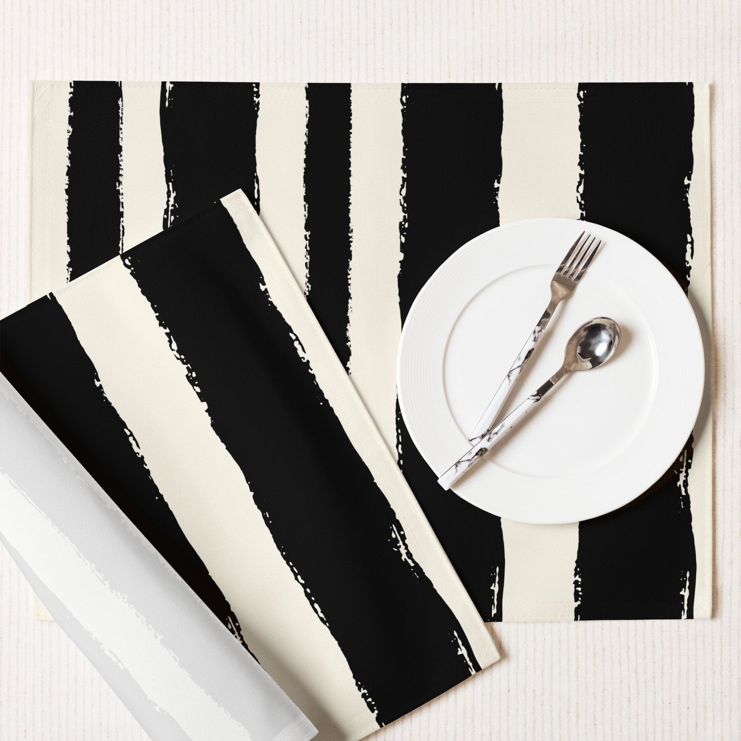 Placemat Set with Hand-painted Brush Stroke Print, CABS-1013