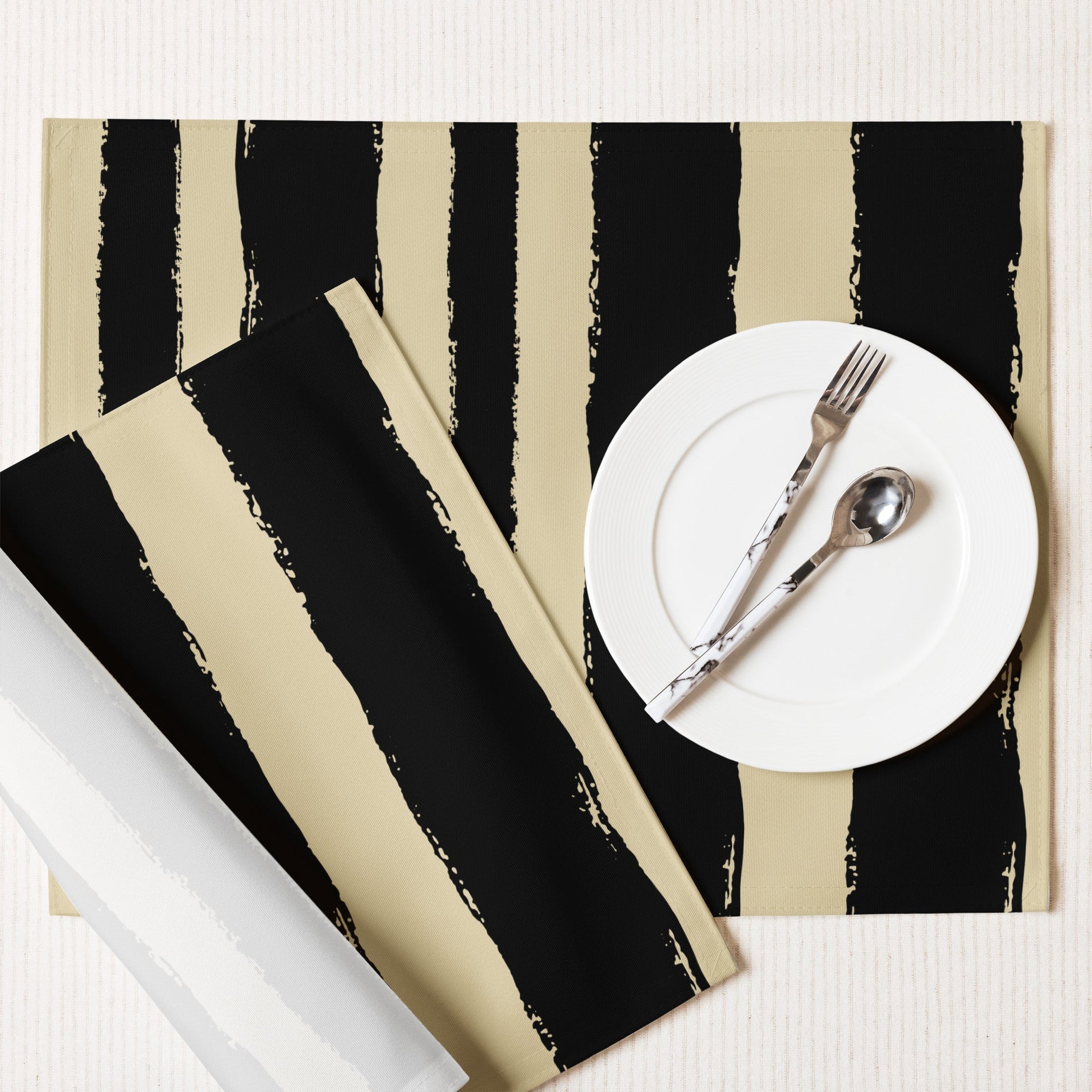 Placemat Set with Hand-painted Brush Stroke Print, CABS-1014
