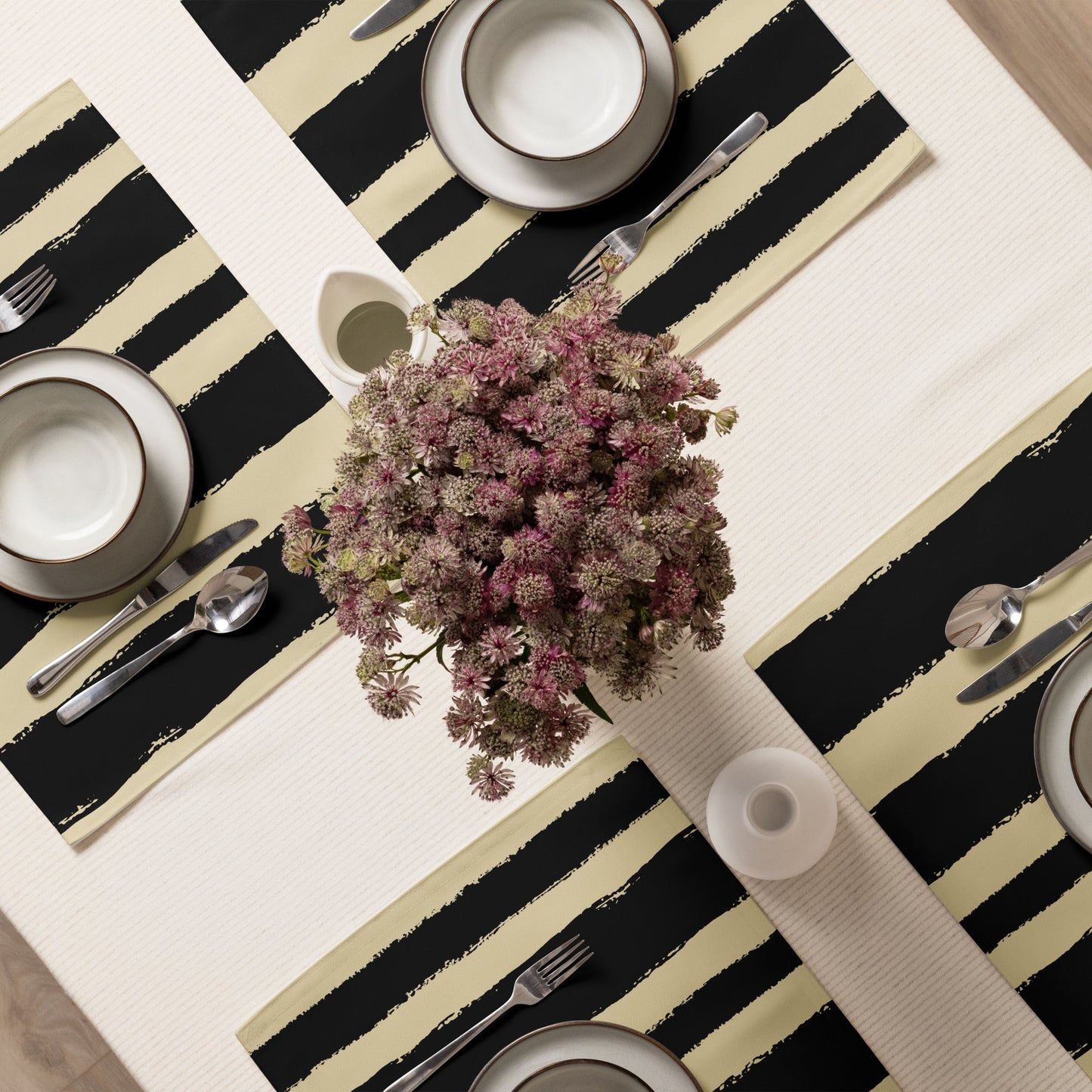 Placemat Set with Hand-painted Brush Stroke Print, CABS-1014