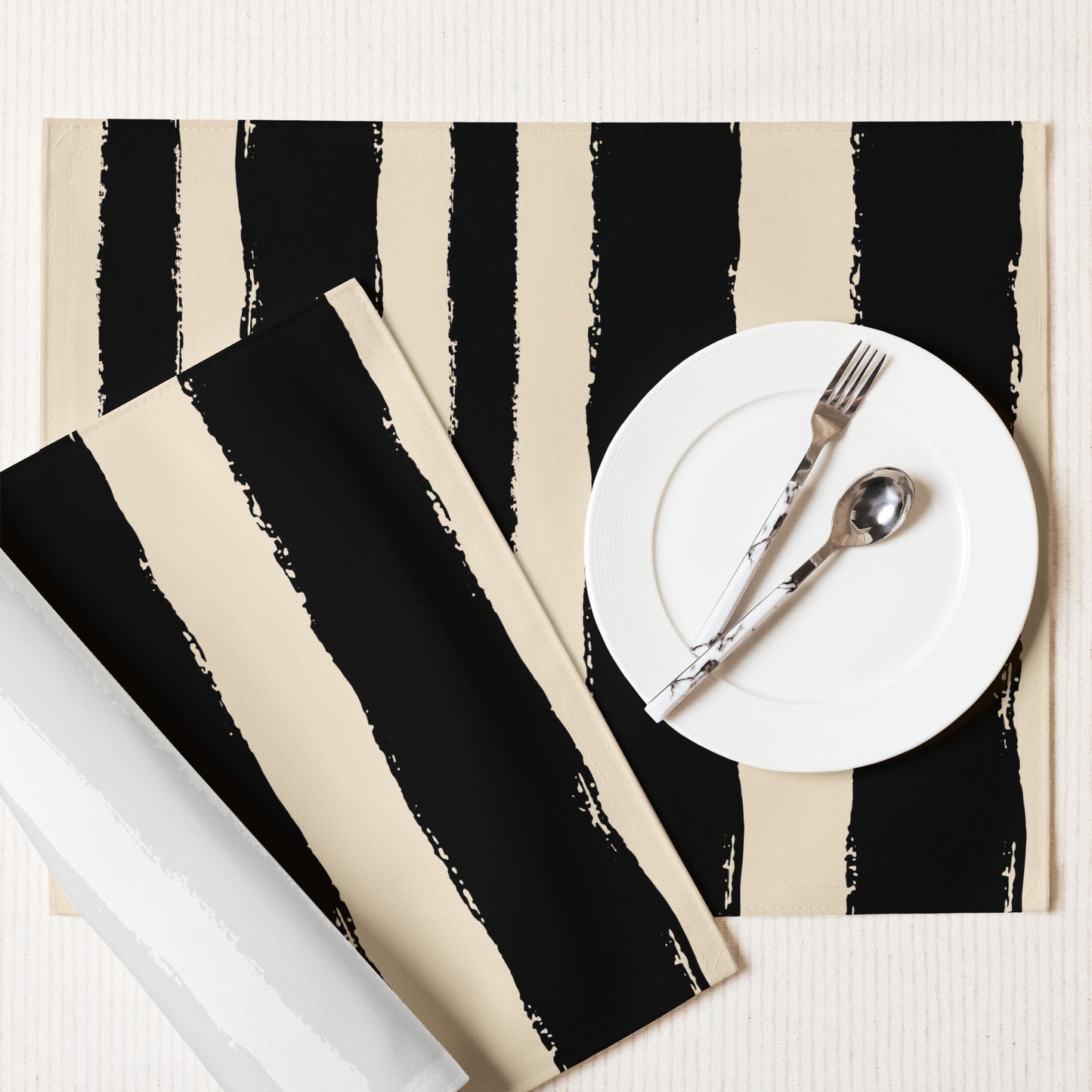 Placemat Set with Hand-painted Brush Stroke Print, CABS-1015