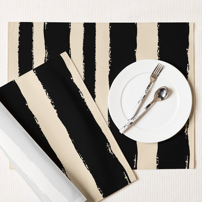 Placemat Set with Hand-painted Brush Stroke Print, CABS-1015