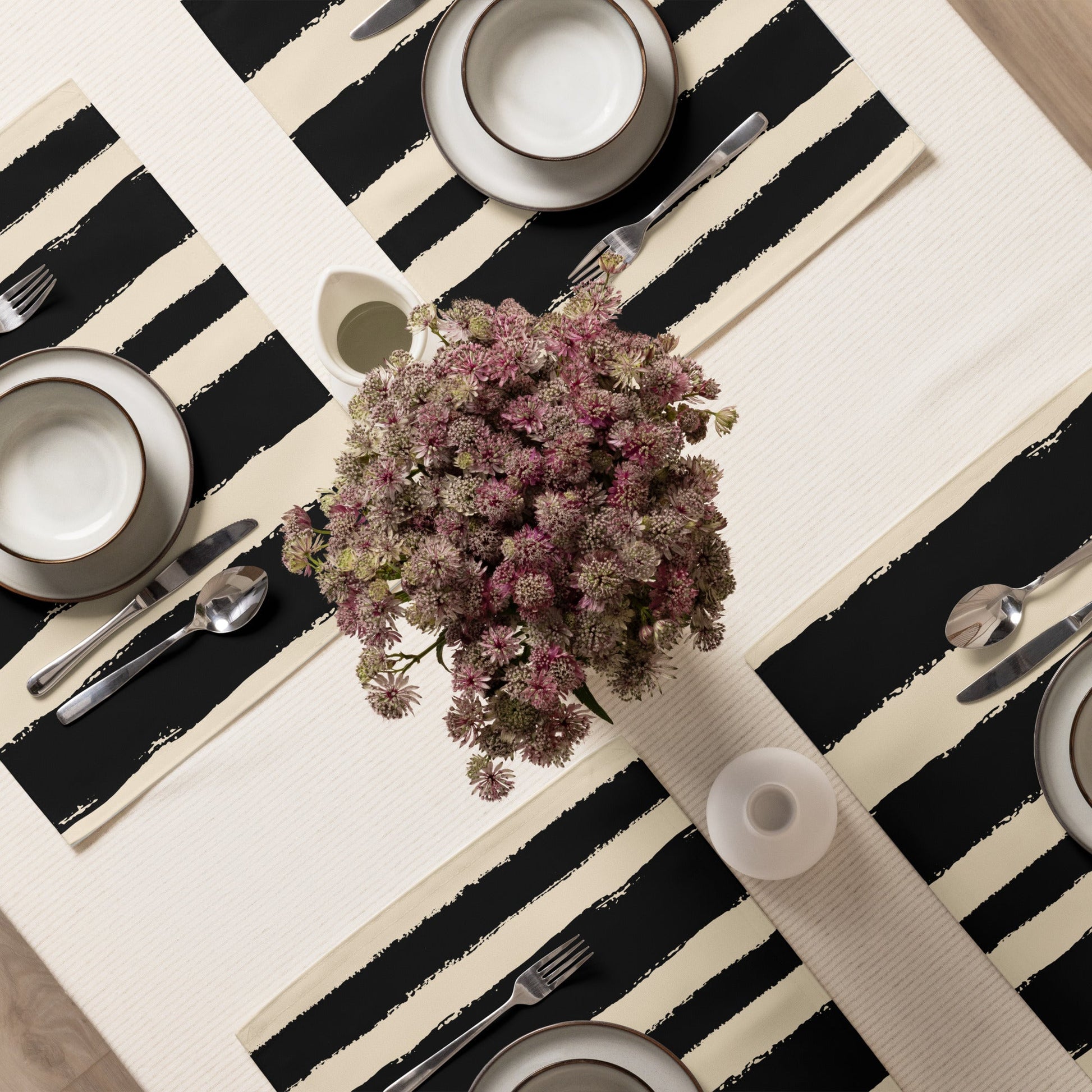 Placemat Set with Hand-painted Brush Stroke Print, CABS-1015