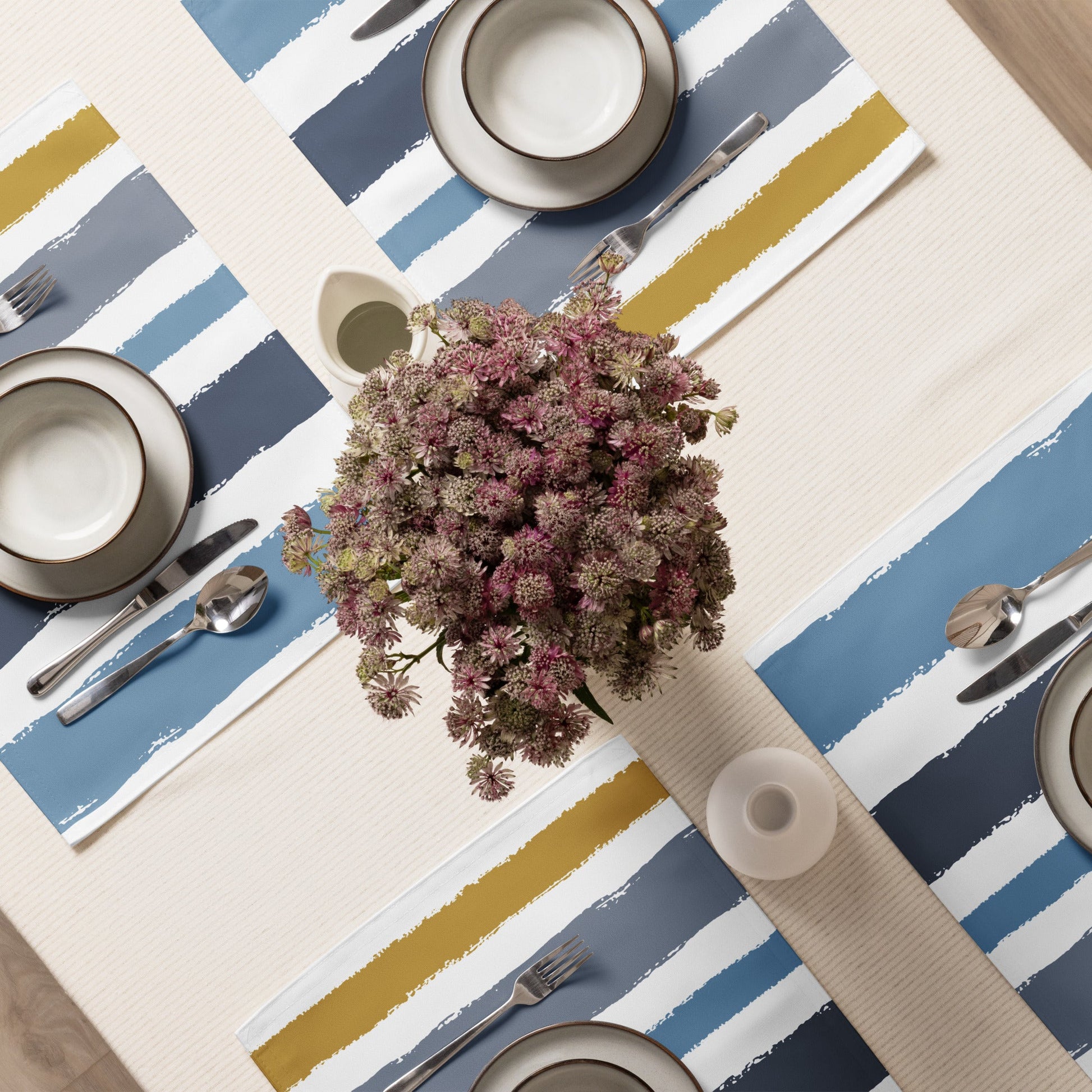 Placemat Set with Hand-painted Brush Stroke Print, CABS-1020