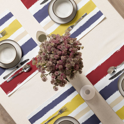 Placemat Set with Hand-painted Brush Stroke Print, CABS-1030