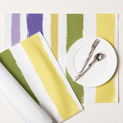 Placemat Set with Hand-painted Brush Stroke Print, CABS-1040
