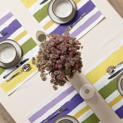 Placemat Set with Hand-painted Brush Stroke Print, CABS-1040