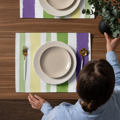 Placemat Set with Hand-painted Brush Stroke Print, CABS-1060
