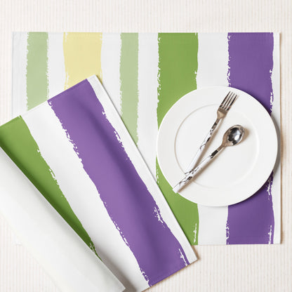 Placemat Set with Hand-painted Brush Stroke Print, CABS-1060