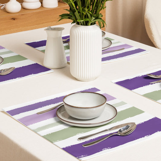 Placemat Set with Hand-painted Brush Stroke Print, CABS-1070
