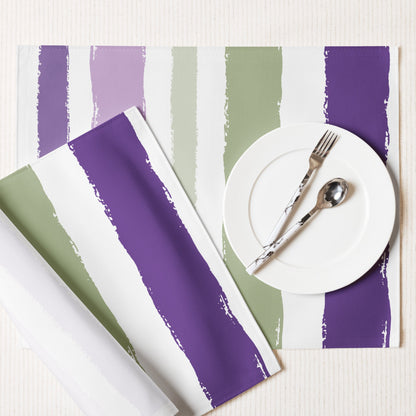 Placemat Set with Hand-painted Brush Stroke Print, CABS-1070