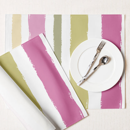 Placemat Set with Hand-painted Brush Stroke Print, CABS-1080