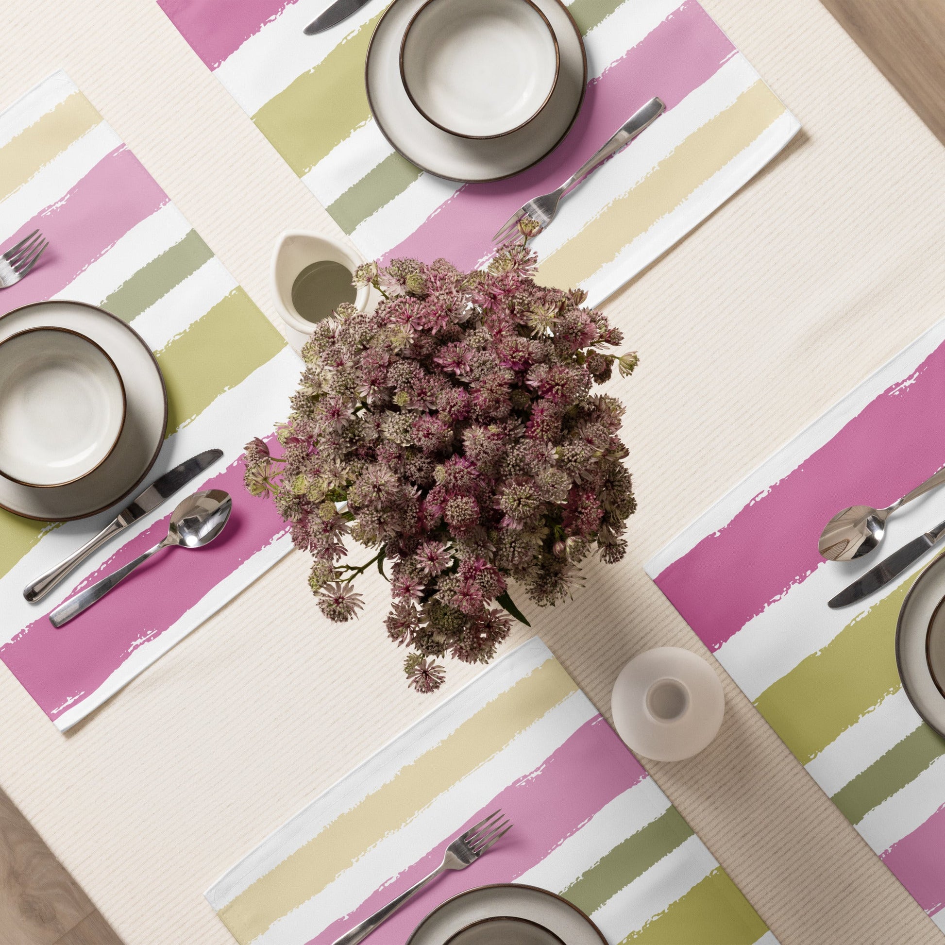 Placemat Set with Hand-painted Brush Stroke Print, CABS-1080