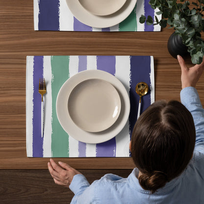 Placemat Set with Hand-painted Brush Stroke Print, CABS-1090