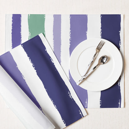 Placemat Set with Hand-painted Brush Stroke Print, CABS-1090