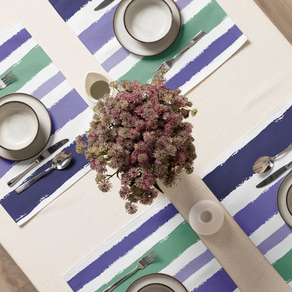 Placemat Set with Hand-painted Brush Stroke Print, CABS-1090