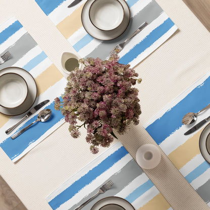 Placemat Set with Hand-painted Brush Stroke Print, CABS-1100
